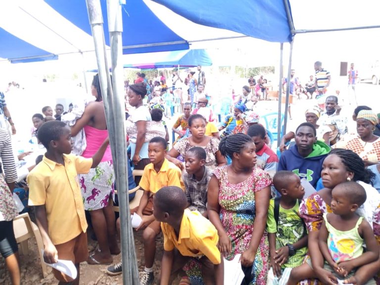 Over 500 residents of New Seduase screened by Prayer Fest Assemblies of God Church and Ghana Association of Medical Aid
